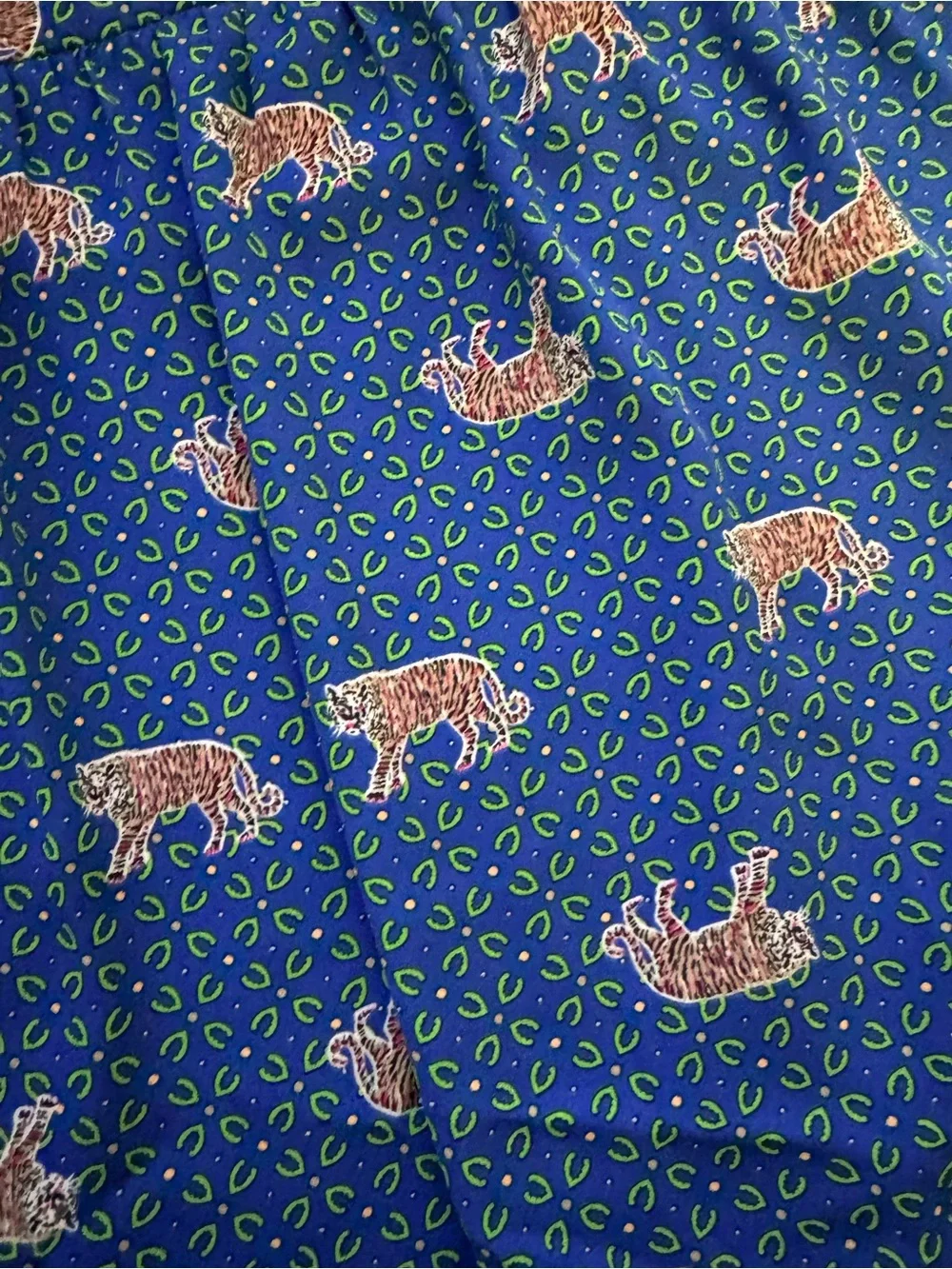 J.Crew Mercantile Bengal Tiger Print Mini Skirt Size 14 Blue Boho Preppy